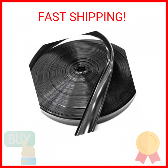 7/8 Inch Vinyl Insert Molding Trim Screw Cover – 100 Ft Roll, Black, Universal Fit For RV Camper Travel Trailers