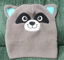 Raccoon Animal Design Winter Hat Childs Size 12 - 18 Months