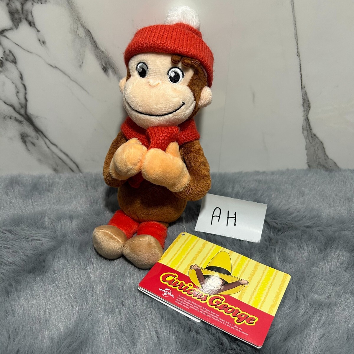 Curious George SEGA Monkey Winter wear Red Plush 6