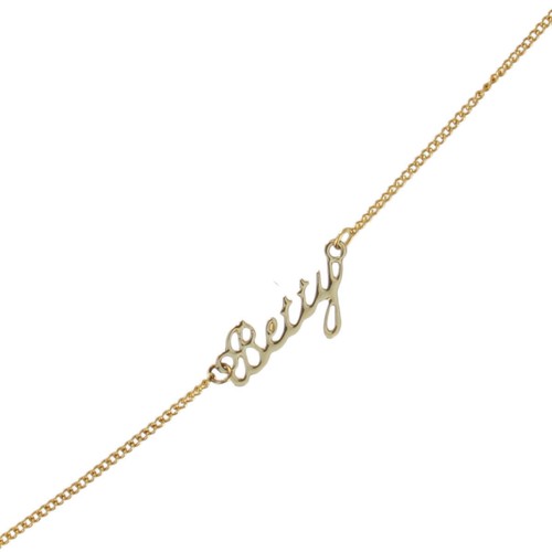 Vintage Gold Script Personalized Name Charm Necklace 16" - Choice Ladies Names - Picture 13 of 179