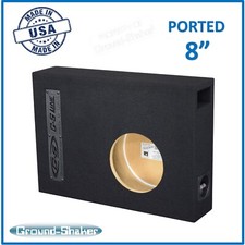 8" Sub Box / 8" Single Ported Slim Subwoofer Enclosure Ground Shaker