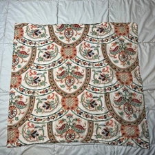 Pottery Barn Euro Pillow Sham 26” Square Harland Floral Cotton Linen Blend