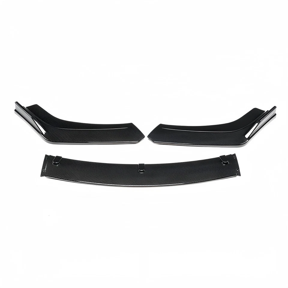 For AUDI S3 RS3 A3 Front Bumper Lip Splitter Spoiler Carbon Style Foto 3 de 4