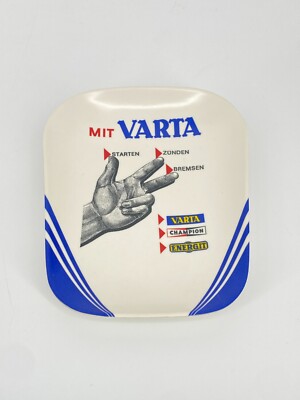 * PAY PLATE COIN PLATE VARTA ADVERTISING ADVERTISING 70s Vintage Start Ignition Brakes