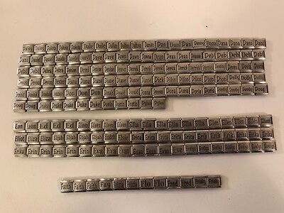 ITALIAN CHARMS, NAME BEGINS WITH LETTERS ''D'' ''E'' ''F''