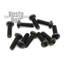 M2.5 x 8mm, Socket Button Head Screws, 10.9 Steel, Black
