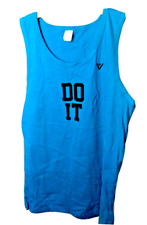 NEW! SLEEVELESS Mens Workout Singlet ATHLETIC Performance M Blue TANK TOP Shirt
