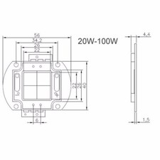10W 20W 50W 100W grün, rot, blau, LED Chip, Qualitätschip