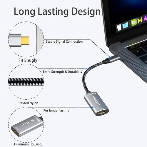 Adaptateur USB C vers HDMI, Choetech USB 3.1 type C - Photo 6 sur 7