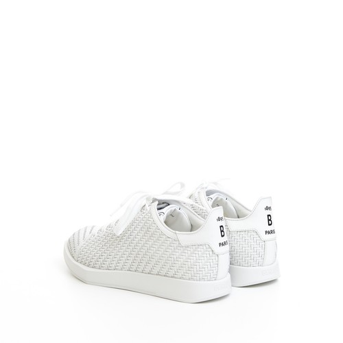 BERLUTI 1490$ White Braided Leather Stellar Low Top Sneakers - Picture 6 of 11