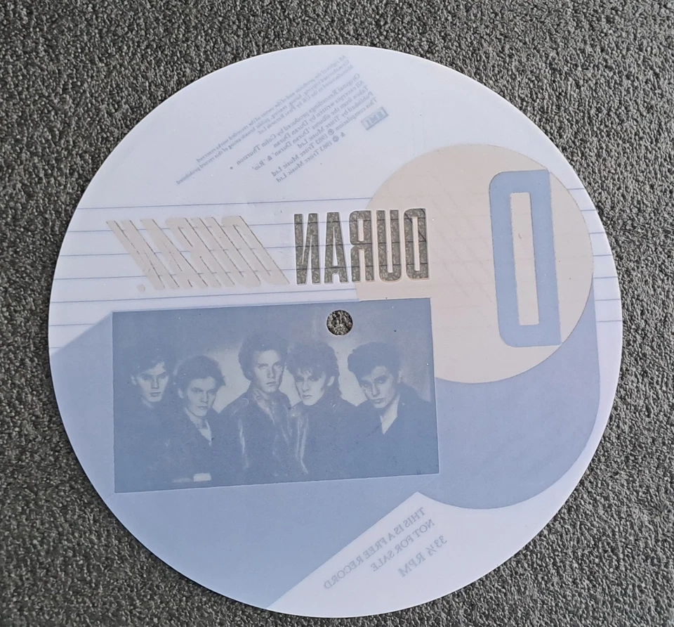 EXTREMELY RARE DURAN DURAN  5 TRACK 7" FLOPPY PICTURE DISC FAN CLUB  ISSUE ONLY  - Image 2 of 2
