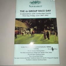 Newmarket io Group Race Day Horse Racing Card 2002 28 June 2002
