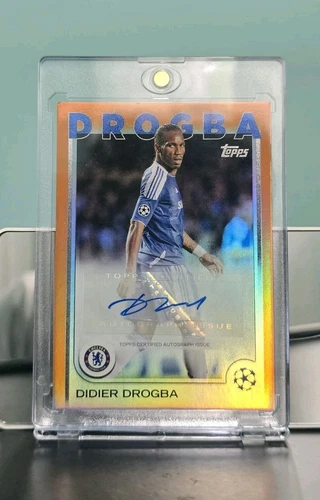 2024-25 Topps UEFA Club Competitions Auto Didier Drogba Orange # /25 Chelsea 🔥