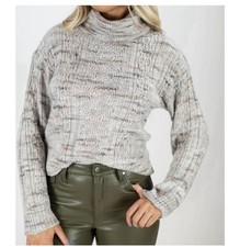 Sanctuary Cozy Mornings Turtleneck Sweater Medium Neutral Colors Fall