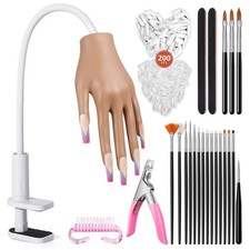 Practice Hand for Acrylic Nails: Nail Tips Won't Fall off From Fake Nail Prac...