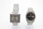 Tx2 Vintage Automatic Gents Seiko 5's Inc 7009-8761 etc Wristwatches Not Working