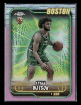 2024-25 Topps Chrome #107 Anton Watson Pink Refractor