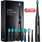 Sonic Electric Toothbrush Adults & Kids Rechargeable 8 Brush Heads 5 Smart Mode