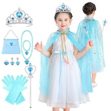 AOMIG 11PCS Princess Cape Set, Princess Cape Clothes With Crown, Wand, Jewelr...