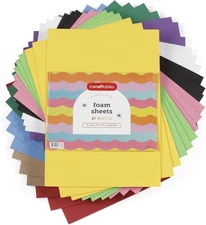 Craft Foam Sheets 9x12" 30-Pack 2mm Multicolor for Arts Crafts Classroom