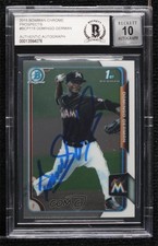 BAS 2015 Bowman Chrome Prospects Domingo German #BCP118 BGS Authentic Auto ow6