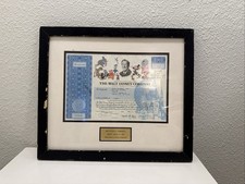 Disney Stock Certificate Framed Walt Disney Co One Share Gift OneShare