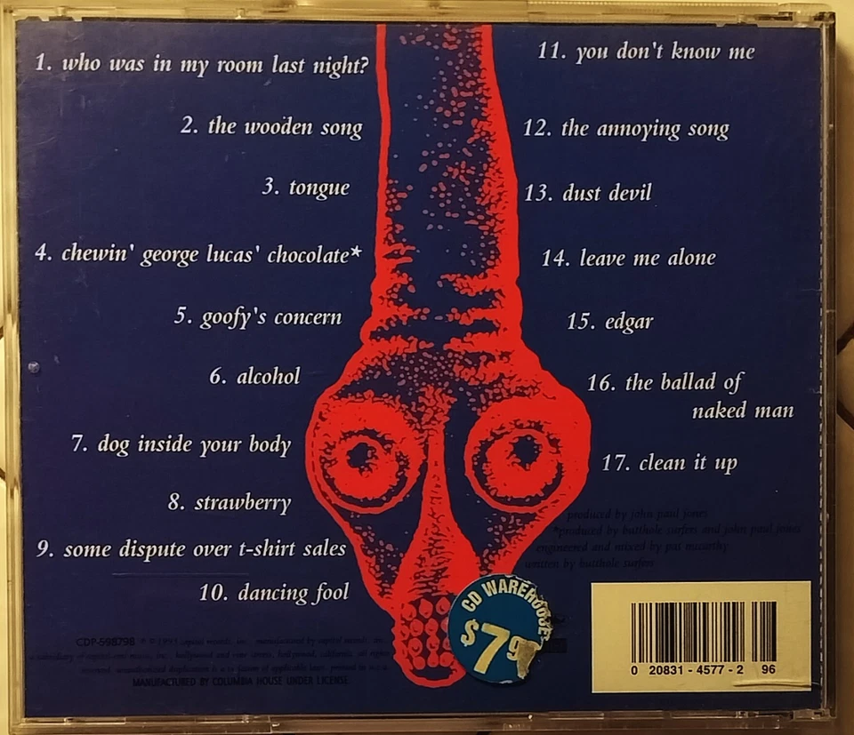 Butthole Surfers Independent Worm Saloon CD Capitol Records CDP-598798 - Image 2 of 4