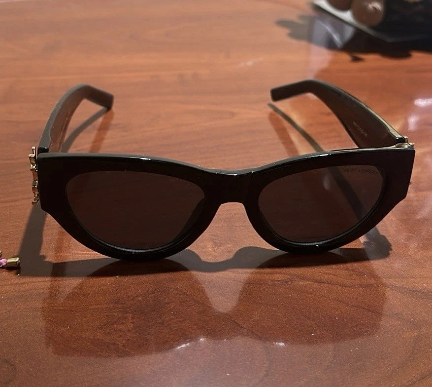 Saint Laurent Black Sunglasses with Brown Tinted Lenses Saint Laurent Sl 809 Sunglasses - Brown | Editorialist main image 4