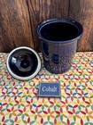Fiestaware Fiesta Ware Small 1 Qt Canister Crock w/ Lid Cobalt Blue 7” Tall