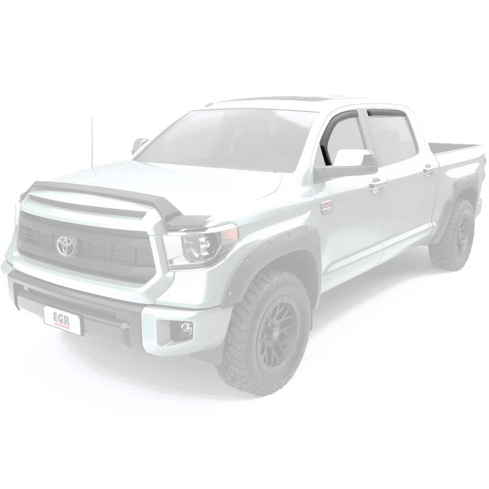 For Toyota Tundra 07-21 Window Visors In-Channel SlimLine Dark Smoke Front & Foto 3 de 4
