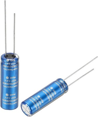 Super Capacitor 3.8V 100F 25mm x 8mm Aluminum Electrolytic  Number of Items: 2