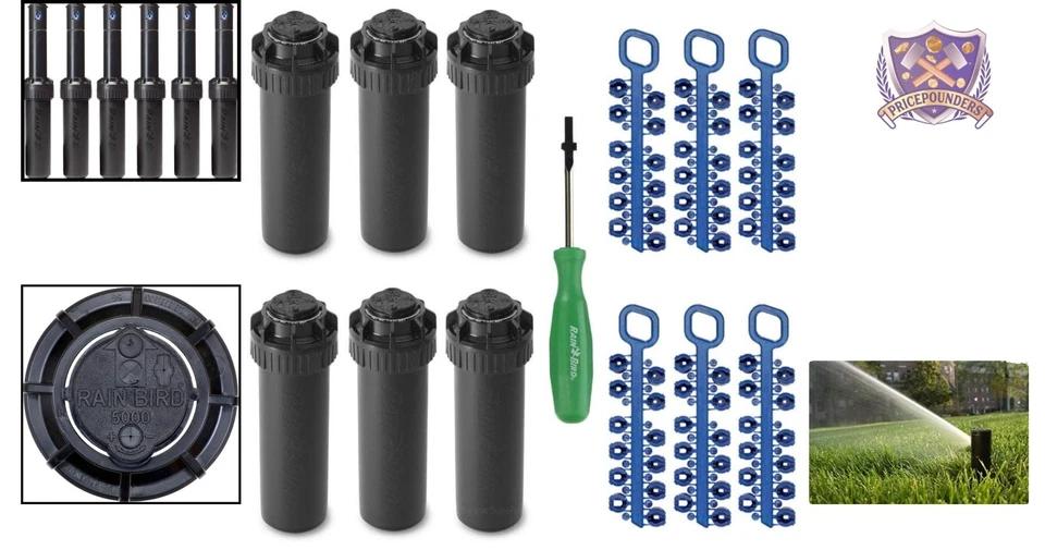 Cabezal de rotor Rain-Bird serie 5000 40-360° ajustable 25-50 pies Foto 2 de 4