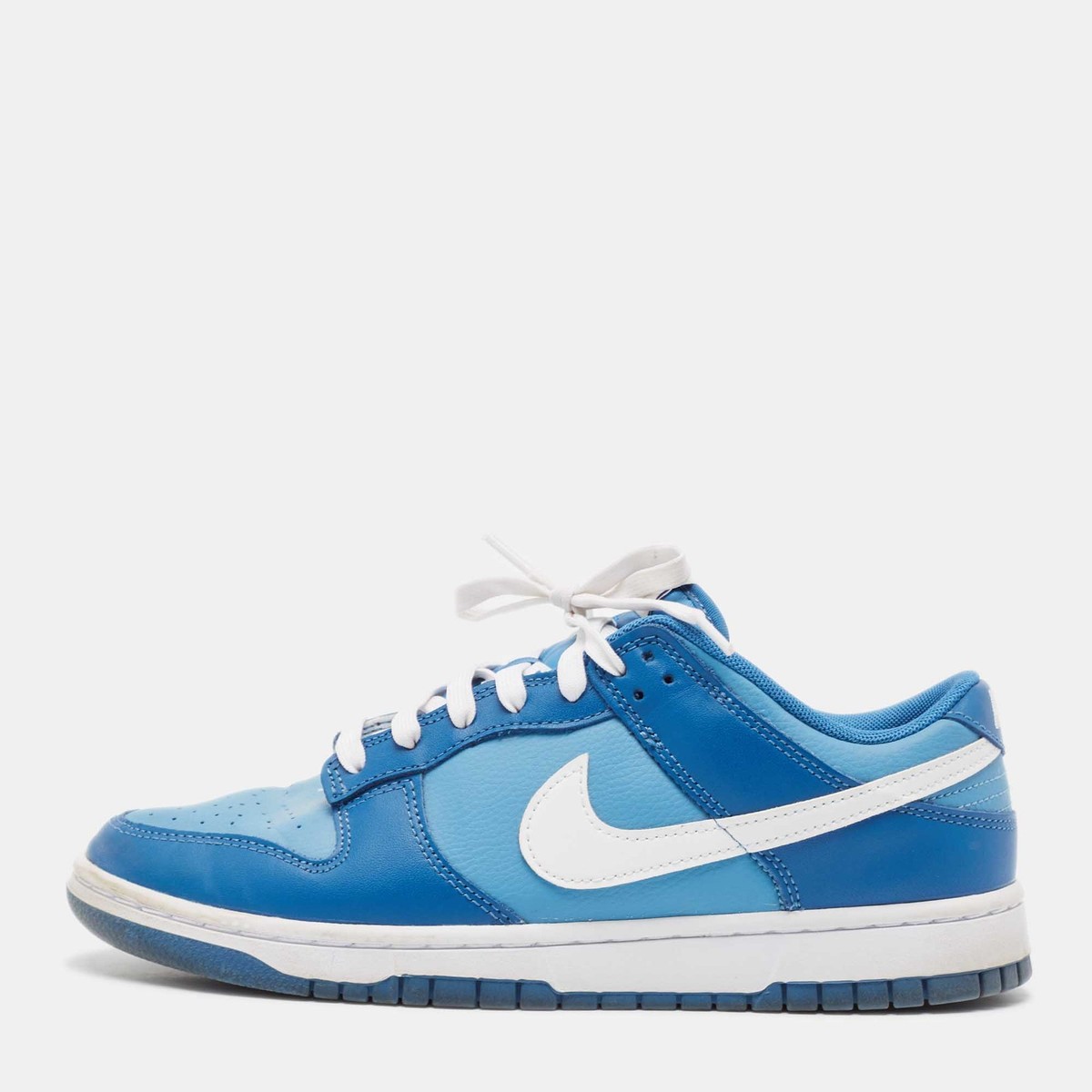 Nike Blue/White Leather Dunk Low 'University Blue Sneakers