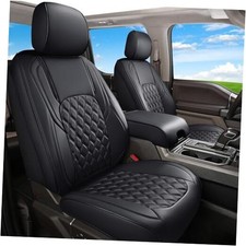 Ford Seat Covers, Leather Pickup Seat Cushion Cover Fit Full Set Cover Black
