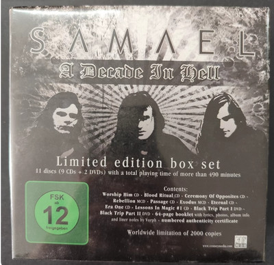 Samael   A Decade In Hell 9980540 EU 9CD+2DVD BOX SET SEALED