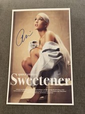Authenticated Signed ARIANA GRANDE - SWEETENER , COLLECTIBLE POSTER 11x17 w/ COA