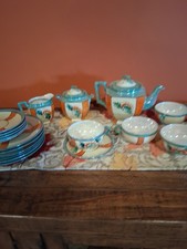 Vtg Lusterware Floral Tea set For 6 Beautiful Japan
