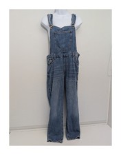 Traditions Original Denim Overalls UK 14 Blue Womens Casual Workwear 27 Inch Leg