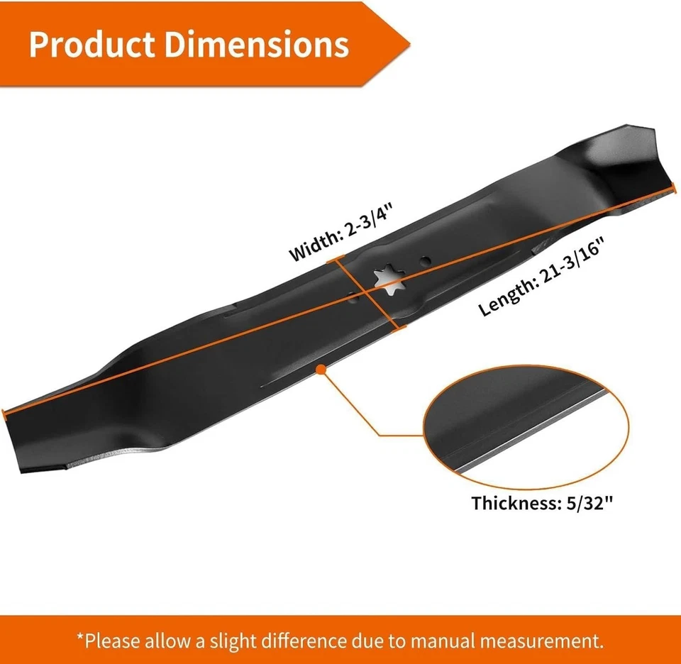 2-Blade Mulching Set 42 Cut MTD Cub Cadet Troy-Bilt 742-0616A Replaces 742-0412 - Image 3 of 4
