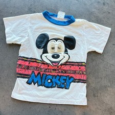 Vintage Y2k Mickey Disney Land Character Changing Eyes Retro Youth Tee 4/5