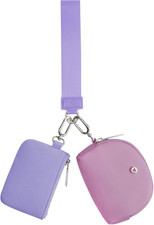 KeyChain Wallet Wristlet Wallets For Women Mini Zip Dual Pouch Wristlet