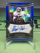 2024 Select Stephen Baker Blue Prizm AUTO /149 - New York Giants