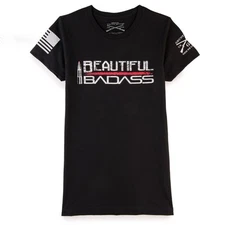 Grunt Style Women's Beautiful Badass T-Shirt - Black
