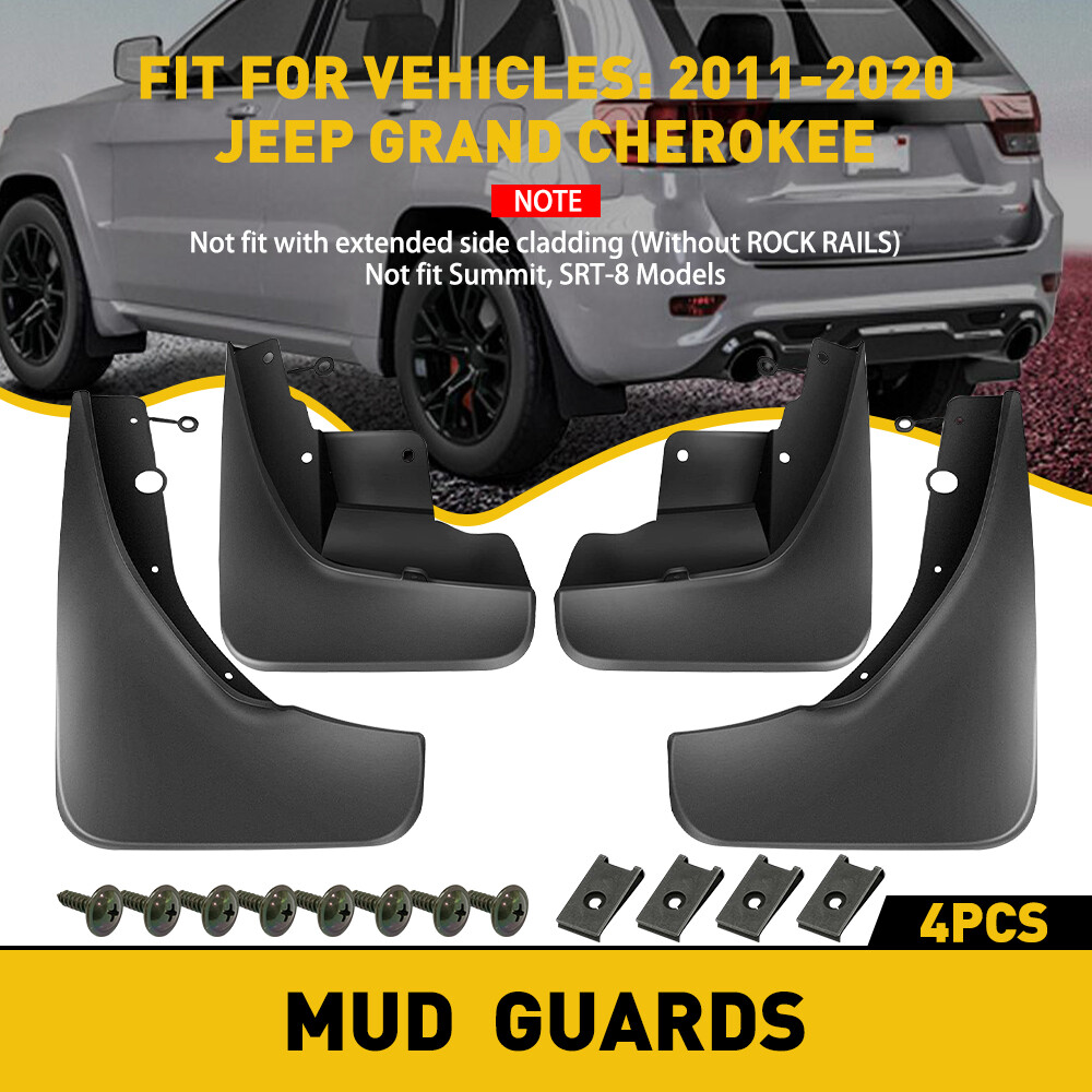 Jeep Grand Cherokee WK2 11-22 Mud Flaps Front & Rear Set of 4 Splash Guards-image