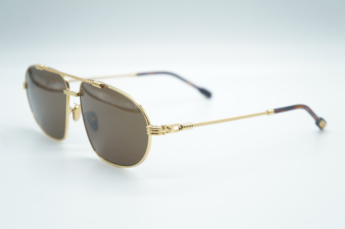 NEW FRED FG 40037U 30E GOLD BROWN AUTHENTIC SUNGLASSES FRAMES 62