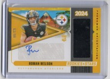2024 Panini Rookies & Stars Freshman Orientation Roman Wilson Auto/Mem RC 63/99
