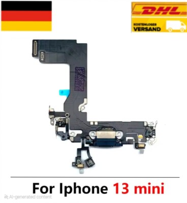 IPHONE 13 Mini LADEBUCHSE FLEX KABEL MIKROFON  DOCK  Charging Port Farbe BLACK