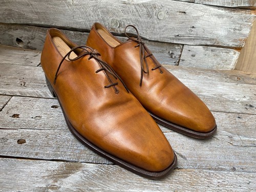 Berluti Alessandro tabaco marrón cuero corte entero Oxford zapatos de cuero Reino Unido 10.5 - Imagen 11 de 18