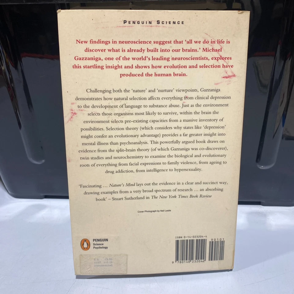 Nature's Mind by Michael S Gazzaniga Large Paperback Ex Library Science Brain - Image 2 of 4