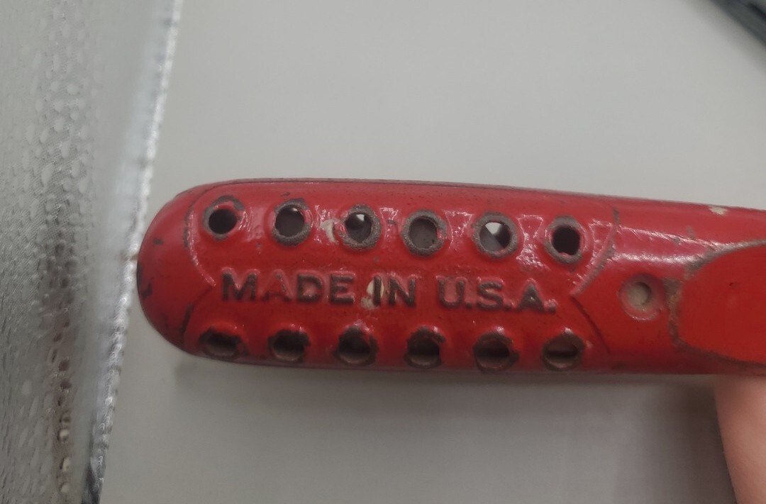 Defiance 1299 Stanley Box Cutter utility Knife red cast iron + Extra Stanley VTG